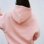 Back Logo Hoodie Pink - Laley - Rosa hettegenser for damer, feminin design av Sophie Elise