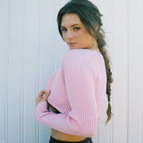 Light Knit Bolero Pink