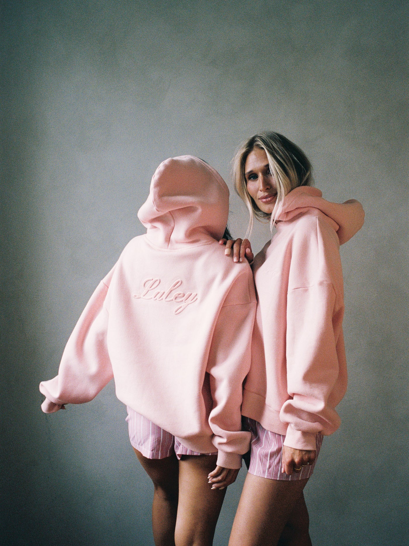 Oversized hettegenser rosa