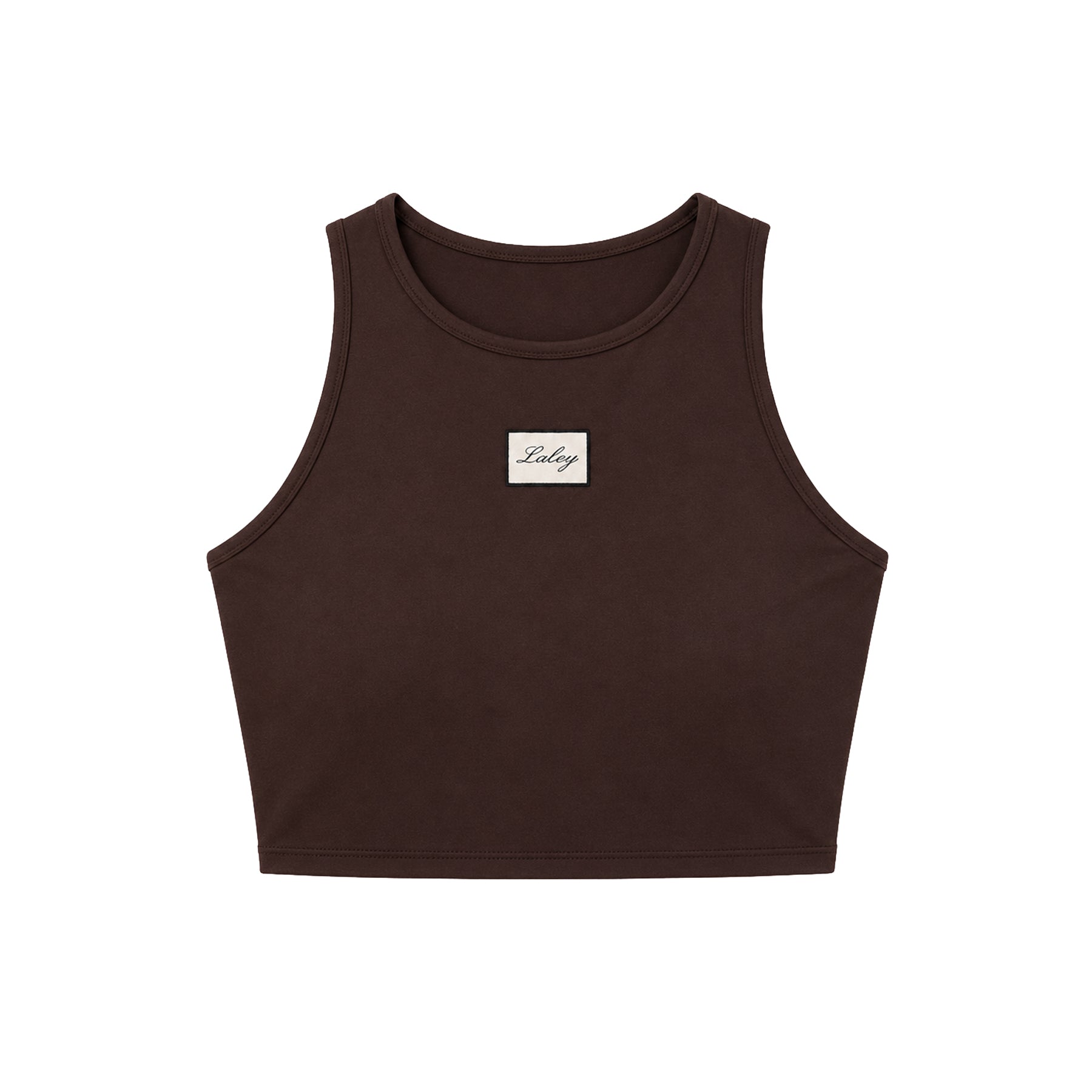 Espresso High Neck Yoga Top