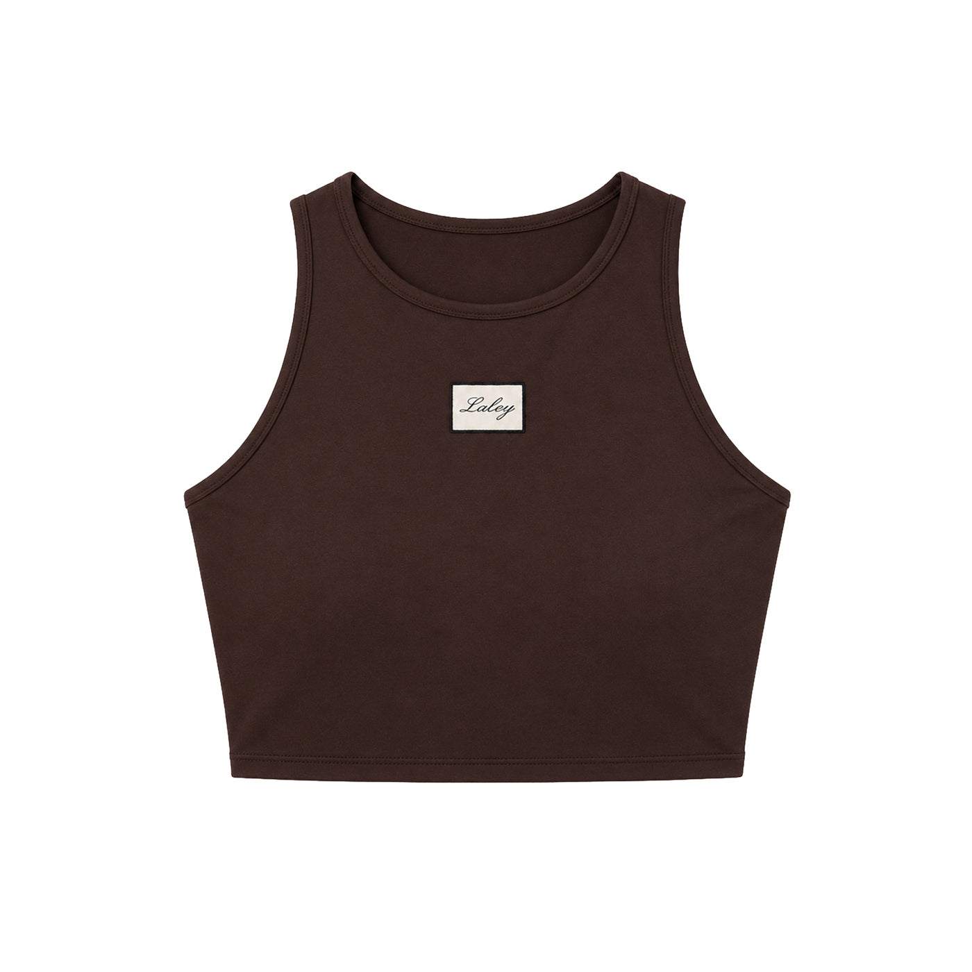 Espresso High Neck Yoga Top