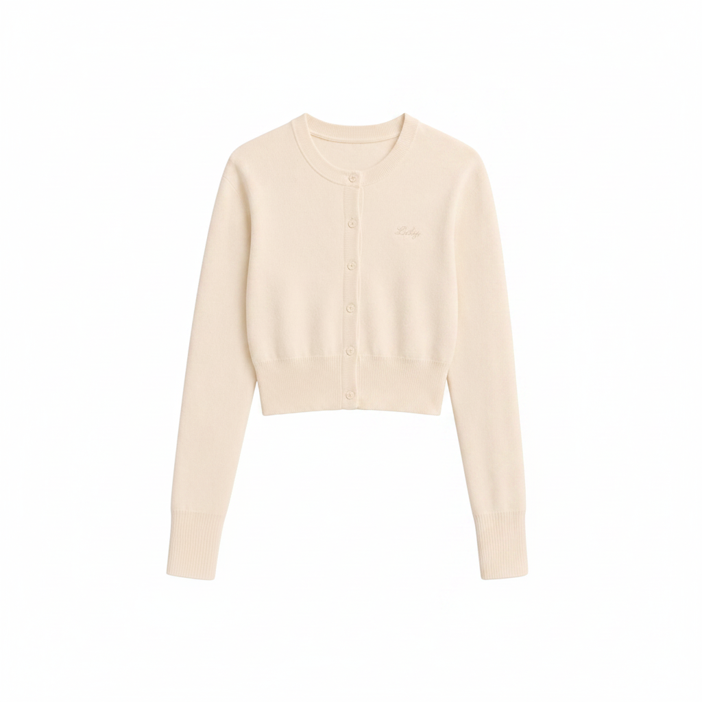 Fine Knit Cardigan Offwhite