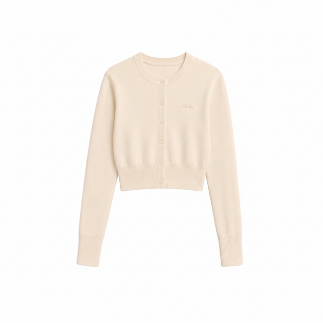 Fine Knit Cardigan Offwhite