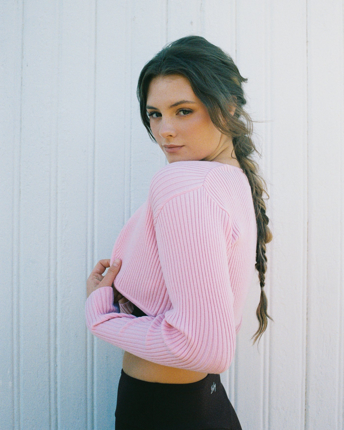 Light Knit Bolero Pink