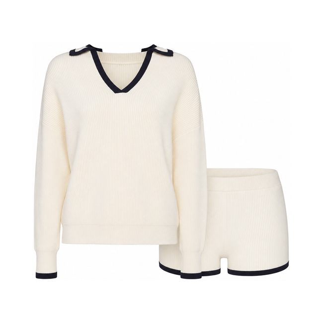 Preppy loungewear set offwhite