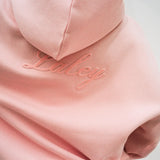 Back Logo Hoodie Pink - Laley - Detaljbilde av Laley hettegenser, logo rygg