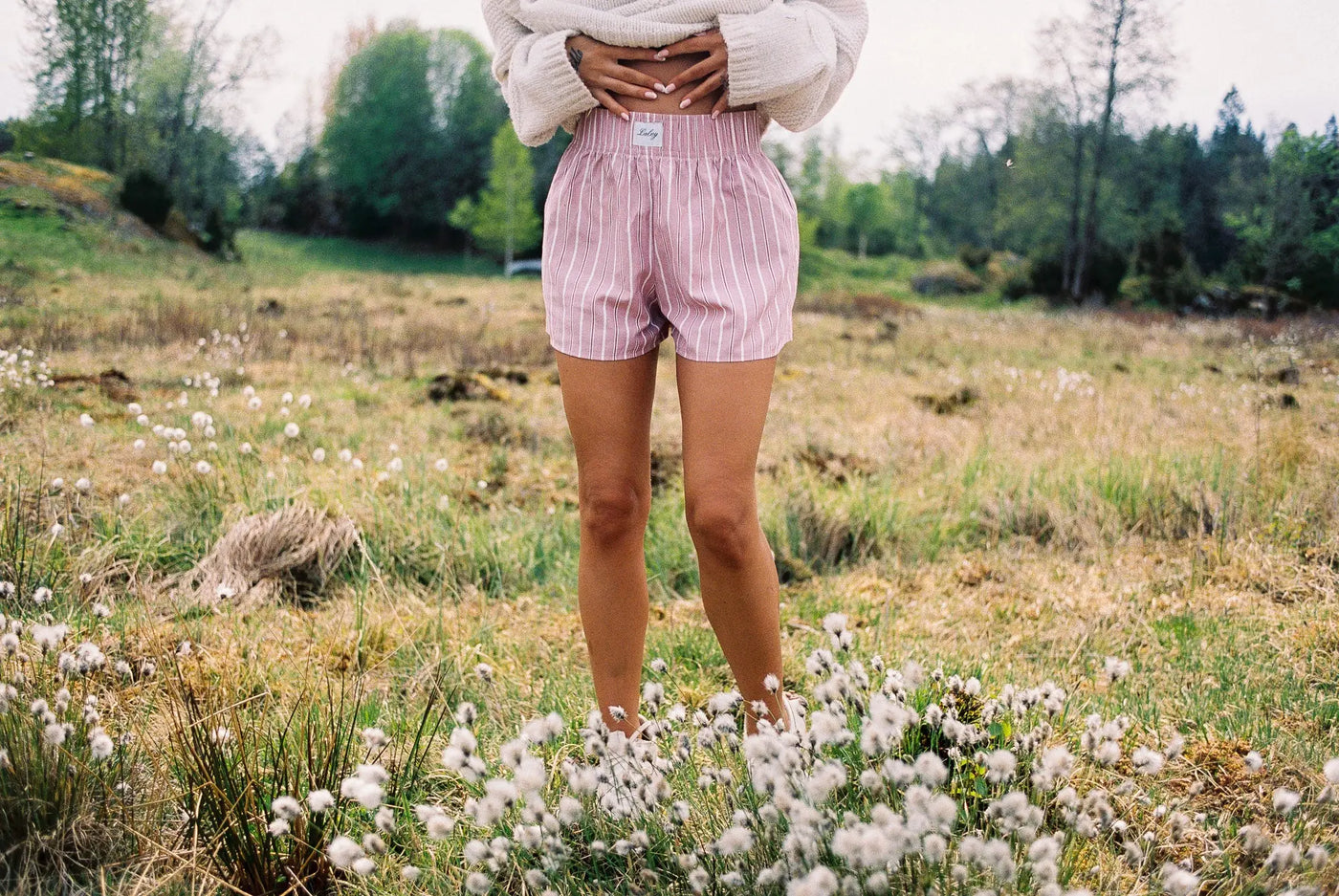 Striped Shorts Pink