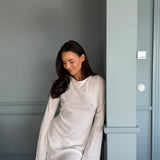 Mina Sheer Knit kjole Off White