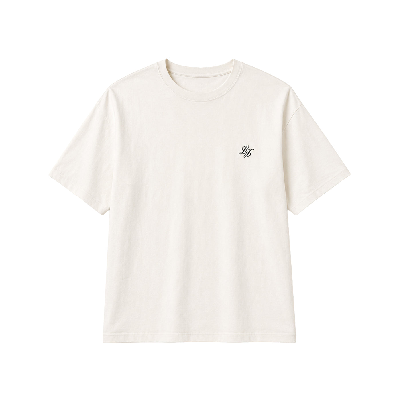 Boyfriend monogram t-skjorte i hvit, produktbilde