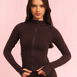 Espresso Workout Zip Jacket