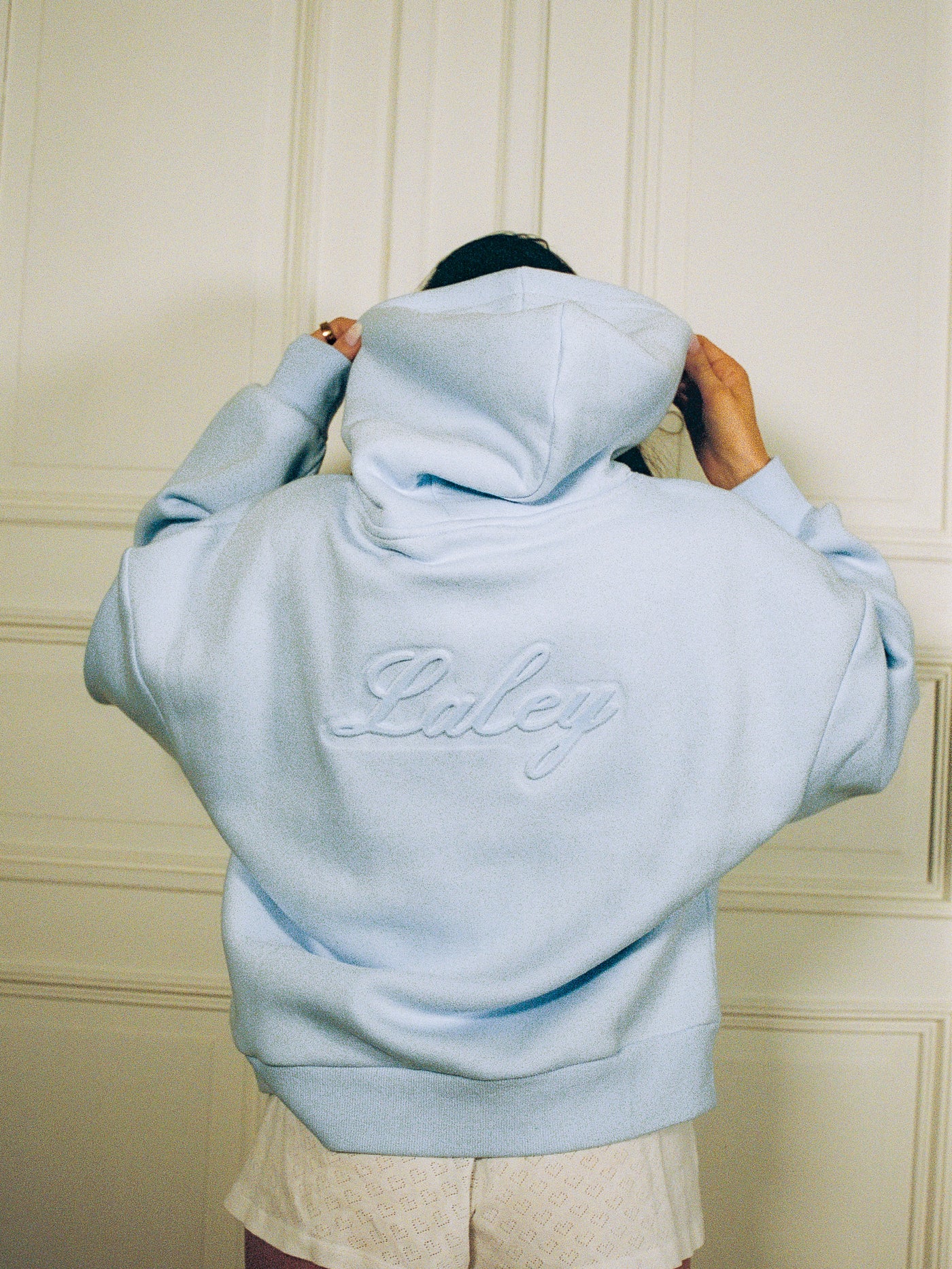 Back Logo Hoodie (himmelblå)