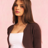Light Knit Bolero Brown