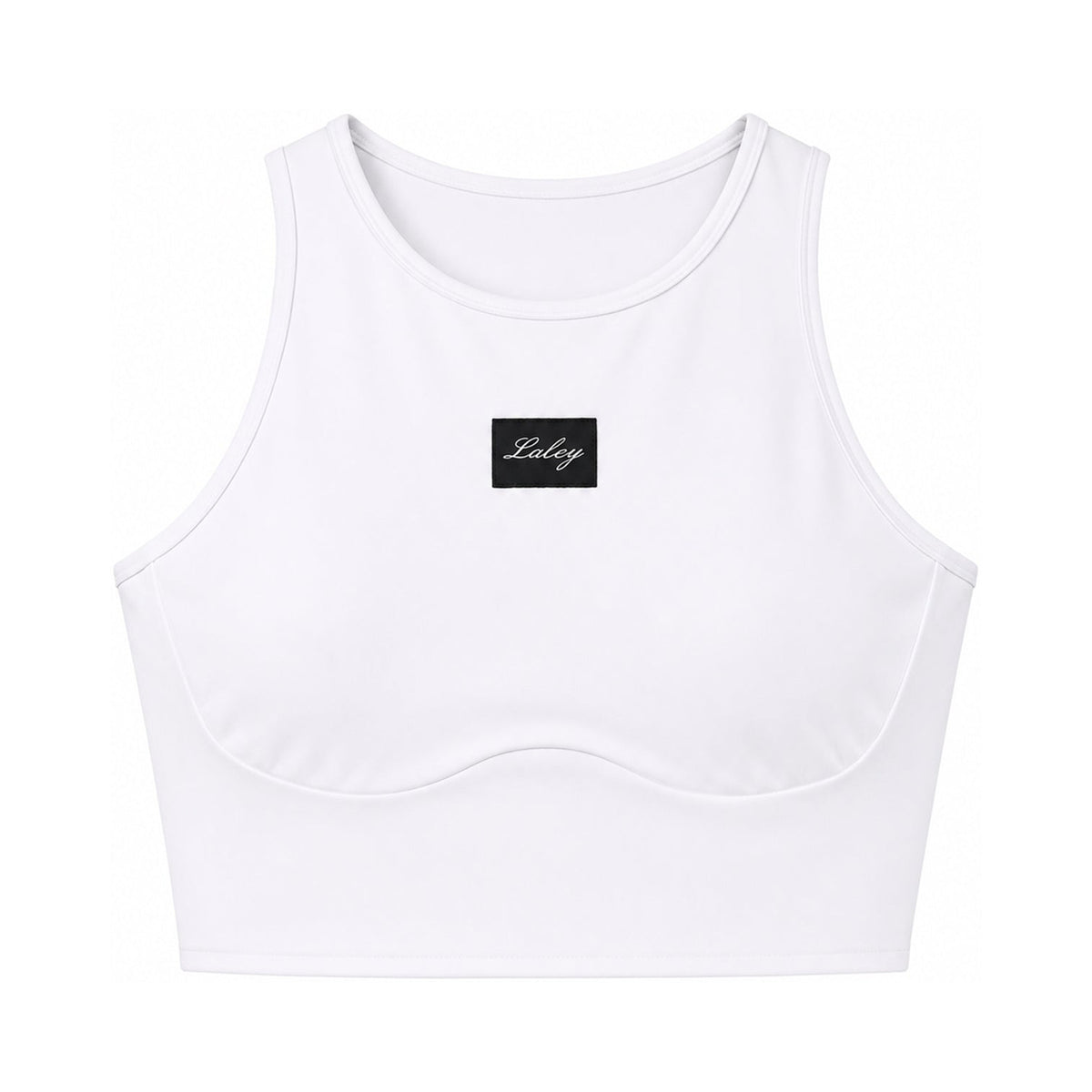 Cut out treningstopp hvit, produktbilde