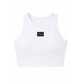 Cut Out Yoga Top - White