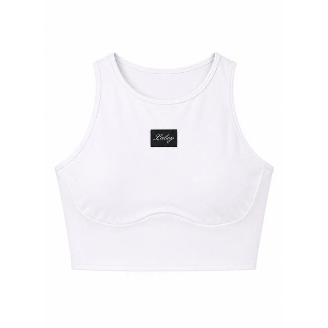 Cut Out Yoga Top - White
