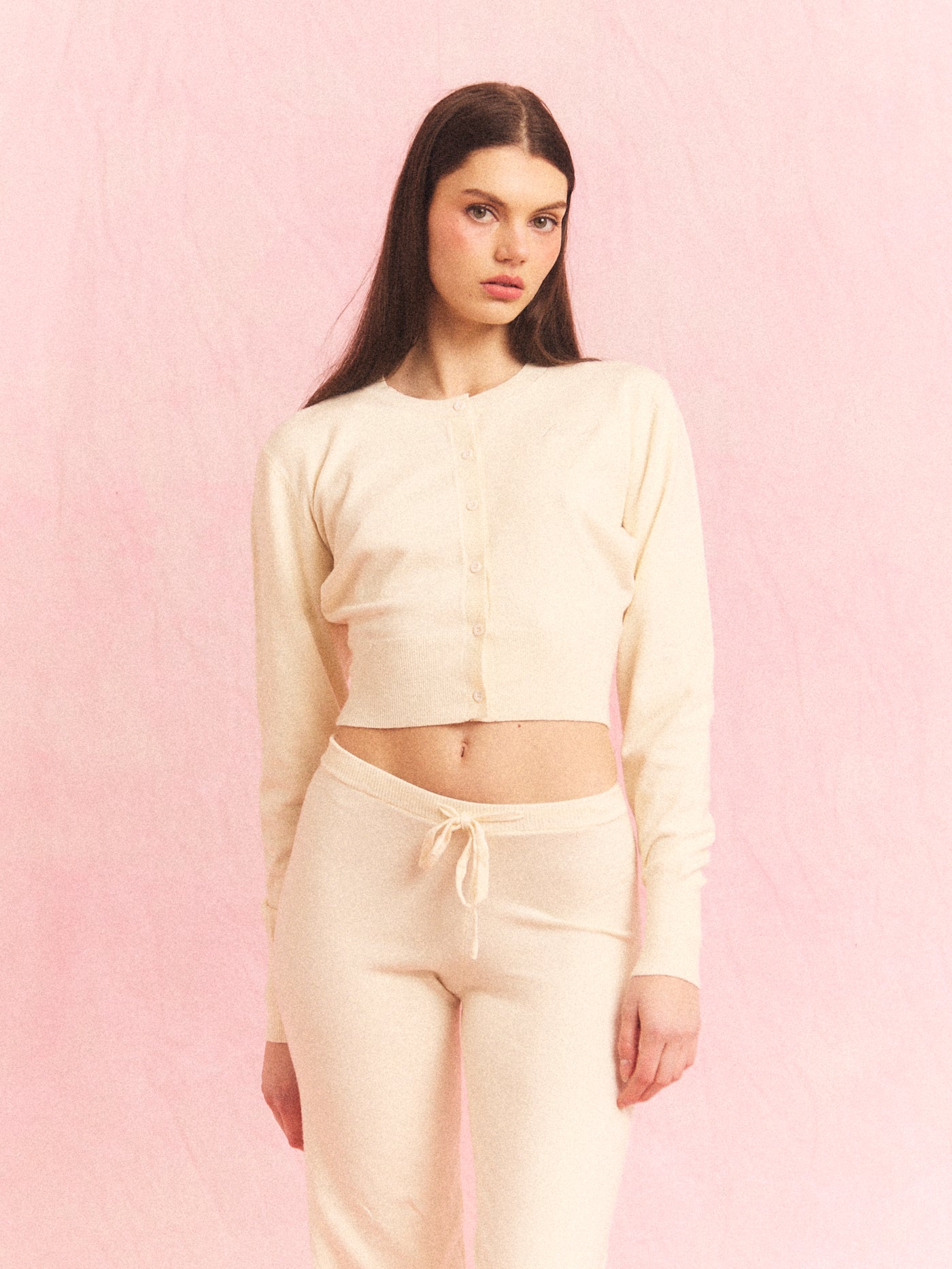Knit Loungewear Set Off-White
