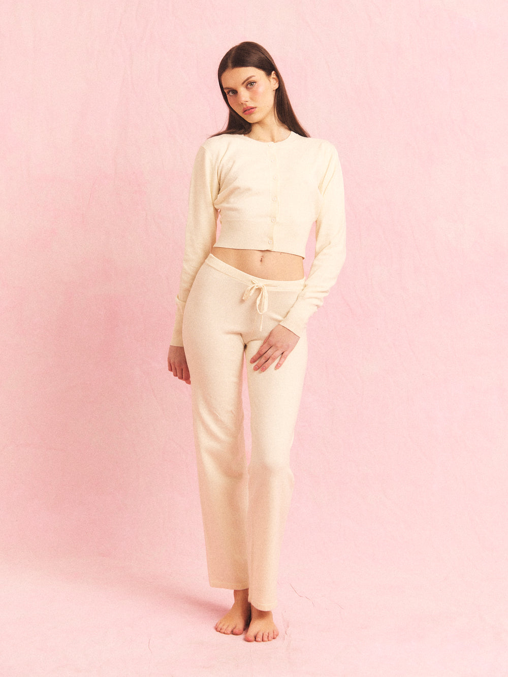 Knit Loungewear Set Off-White
