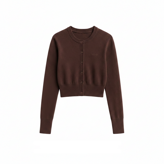 Fine Knit Cardigan Espresso