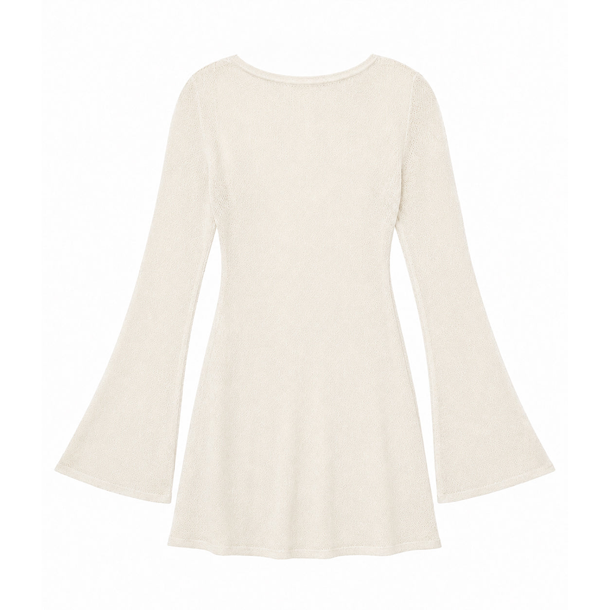 Mina Sheer Knit kjole Off White